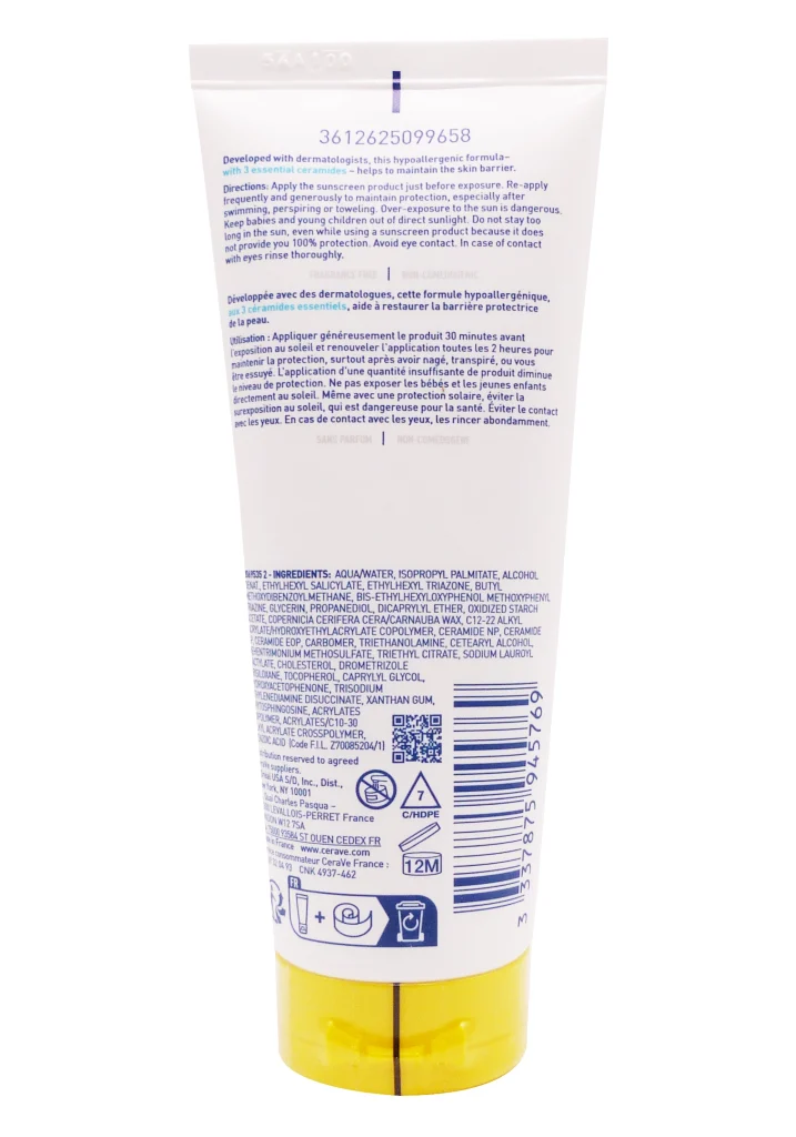 CERAVE LAIT SOLAIRE INVISIBLE HYDRATANT SPF50, 75ML 3 dos cerave