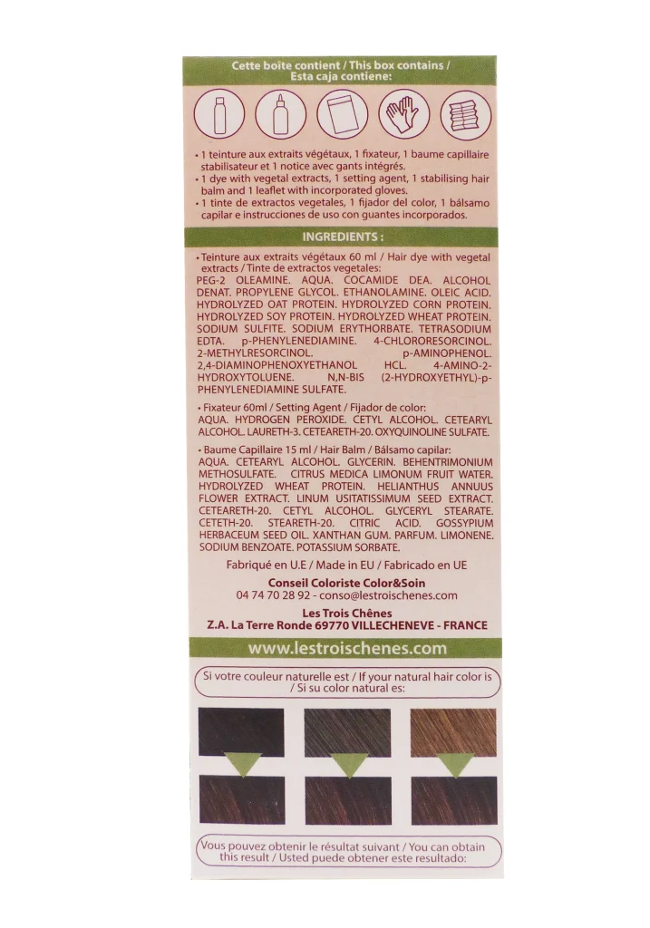 COLOR & SOIN COLORATION PERMANENTE 5W MARRON DORE 3 dos couleur W