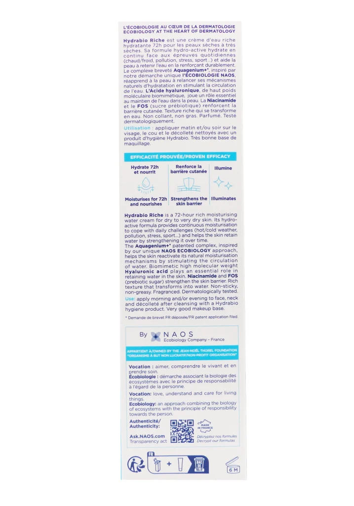 BIODERMA HYDRABIO CREME RICHE 40ML 4 dos creme