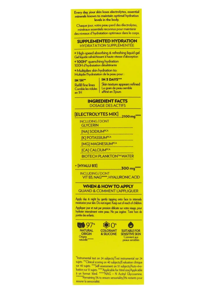 BIOTHERM AQUASOURCE+ ELECTROLYTE DEWY GEL 100H 30ML 3 dos creme electrolytes biotherm