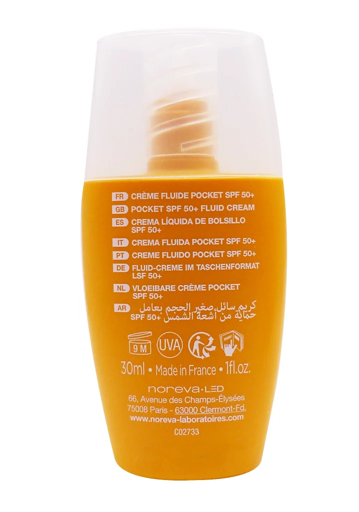 NOREVA BERGASOL CREME FLUIDE INVISIBLE SPF50, 30ML 5 dos creme solaire