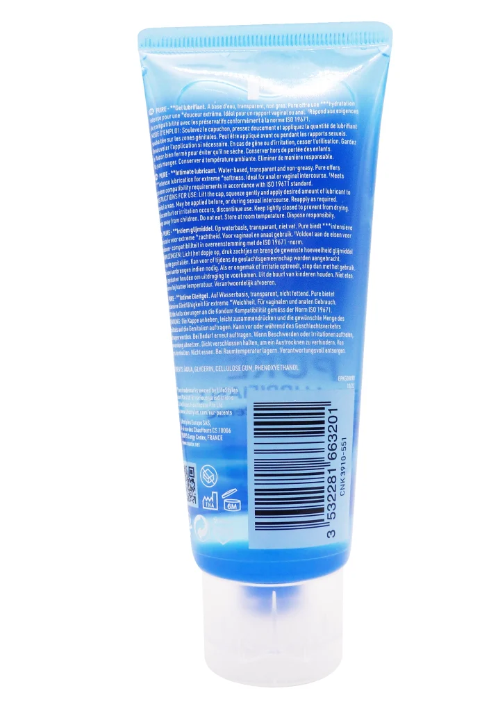 MANIX PURE GEL LUBRIFIANT TUBE 200 ML 3 dos gel lubrifiant manix