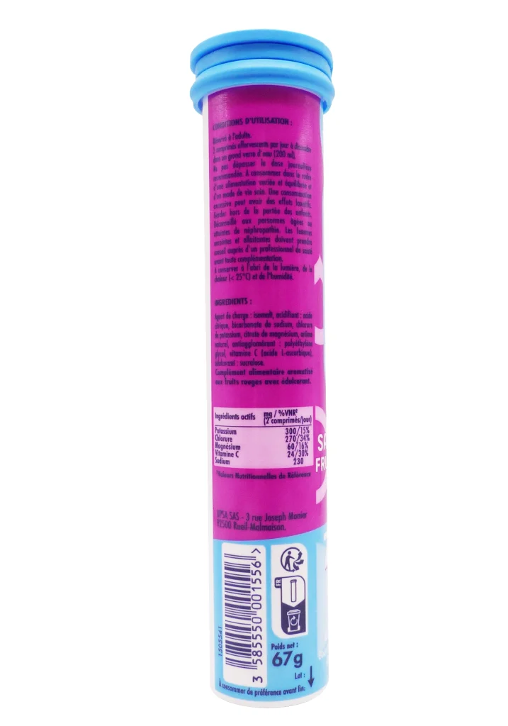 HYDRAFIZZ SANS SUCRE FRUITS ROUGES 16 COMPRIMES EFFERVESCENTS 3 dos hydrafizz 1