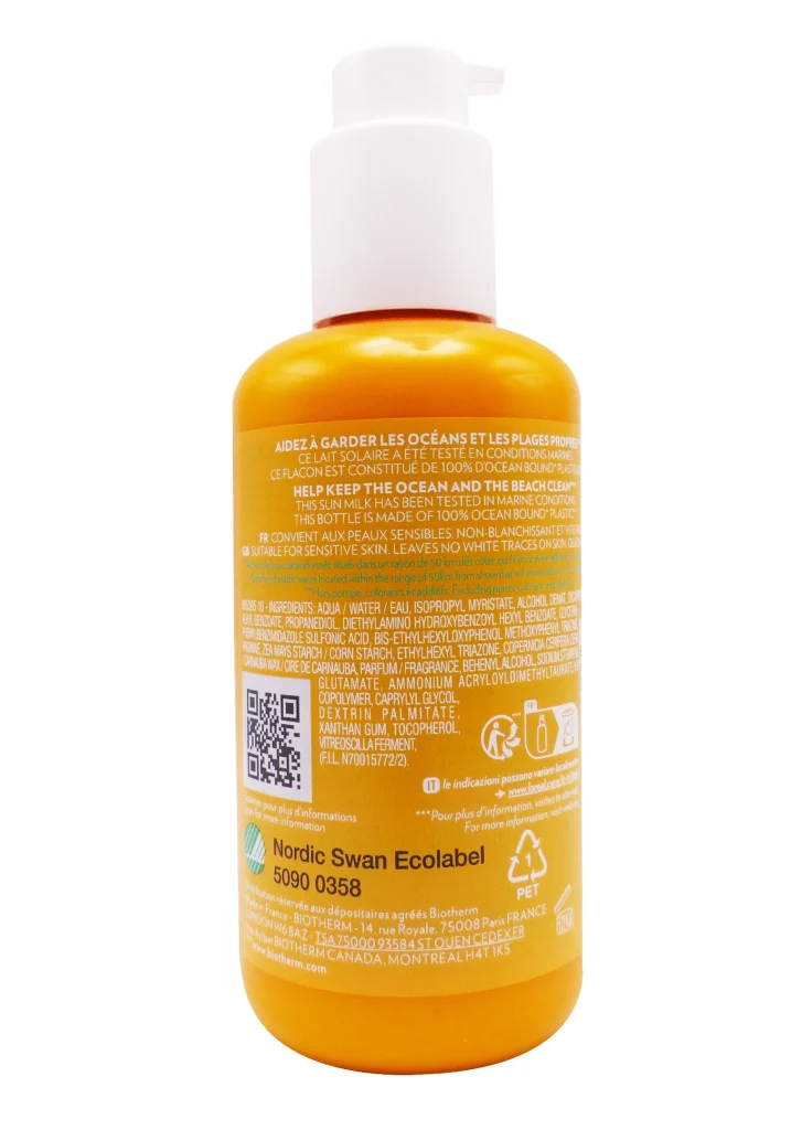 BIOTHERM WATERLOVER LAIT SOLAIRE SPF30,200ML 3 dos lait solaire spf 30