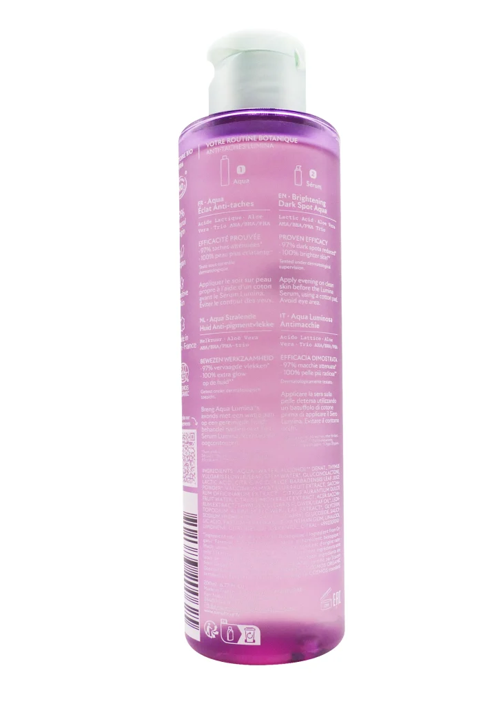 SANOFLORE LUMINA AQUA ECLAT ANTI-TACHE 200ML 3 dos lotion