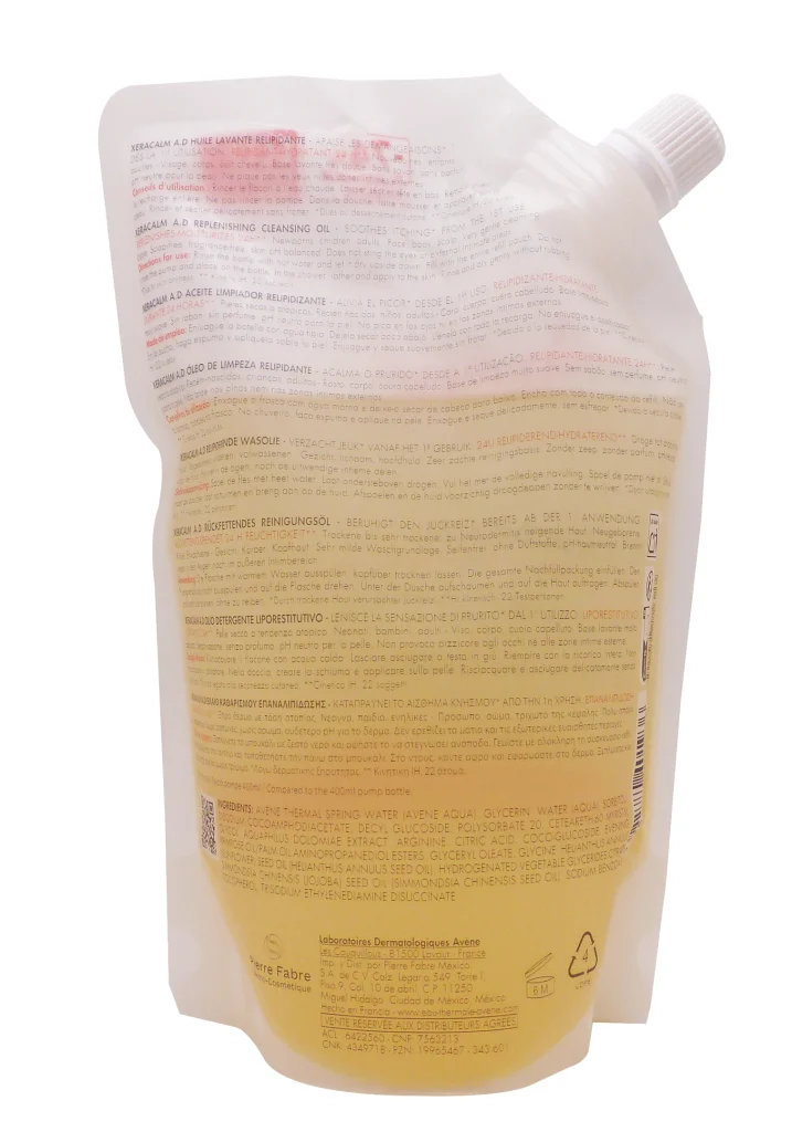 AVENE XERACALM HUILE RECHARGE 400ML 3 dos recharge huile xeracalm