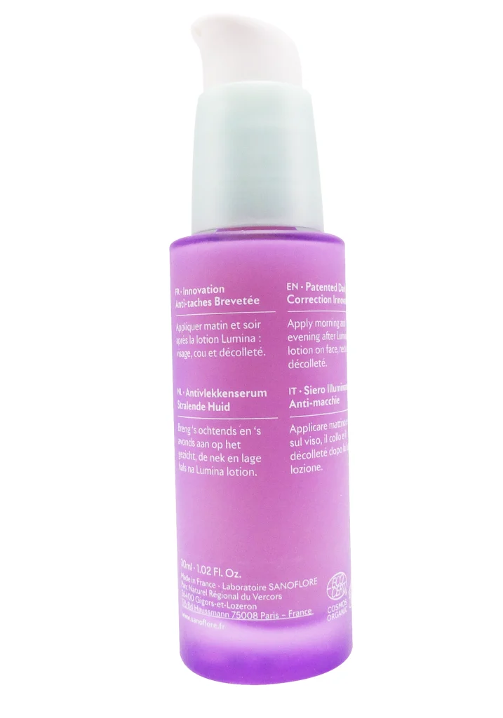 SANOFLORE LUMINA SERUM ECLAT ANTI-TACHE 30ML 4 dos serum 30 ml sanoflore