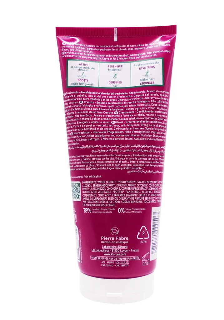 KLORANE APRES SHAMPOING CROISSANCE 200ML 3 dos shmp pierre fabre