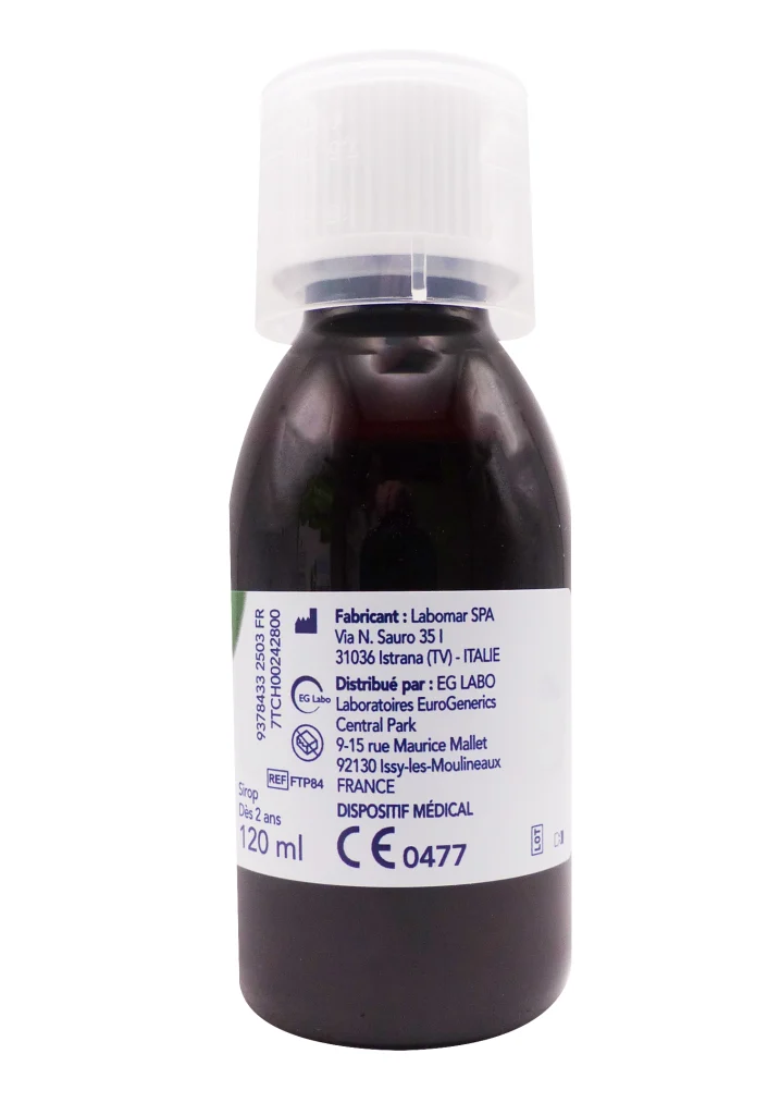 BRONCHOKOD SANS SUCRE TOUX SECHE & GRASSE 120 ML 4 dos sirop 120 ml