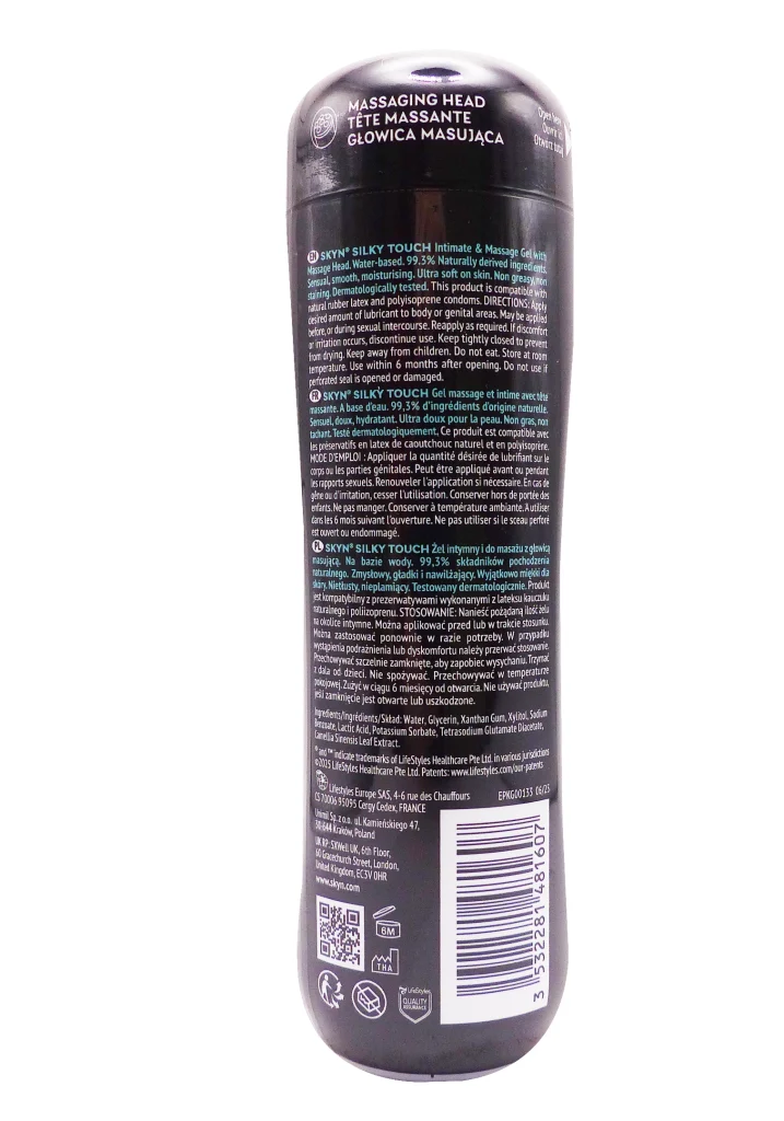 SKYN SILKY TOUCH GEL INTIME 200ML 3 dos skyn silky toutch