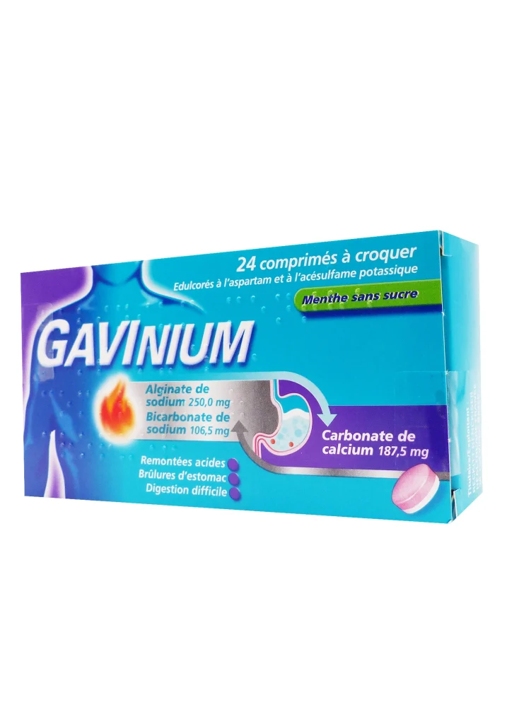 GAVINIUM MENTHE 24 COMPRIMES 2 gavinium 24 comprimes menthe sans sucre