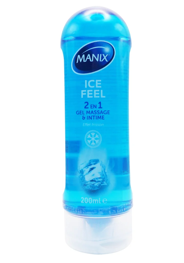MANIX MASSAGE ICE FEEL 200ML 2 manix ice feel 2 en 1 gel massage intime 200 ml
