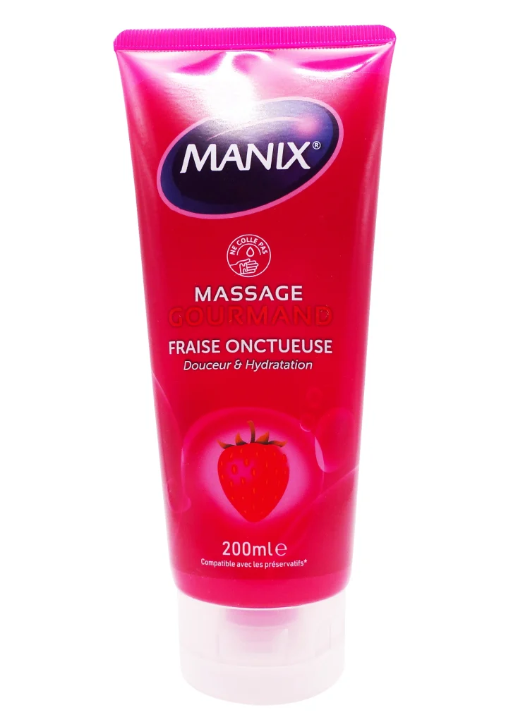MANIX MASSAGE GOURMAND FRAISE 200 ML 2 manix massage gourmand fraise onctueuse 200 ml
