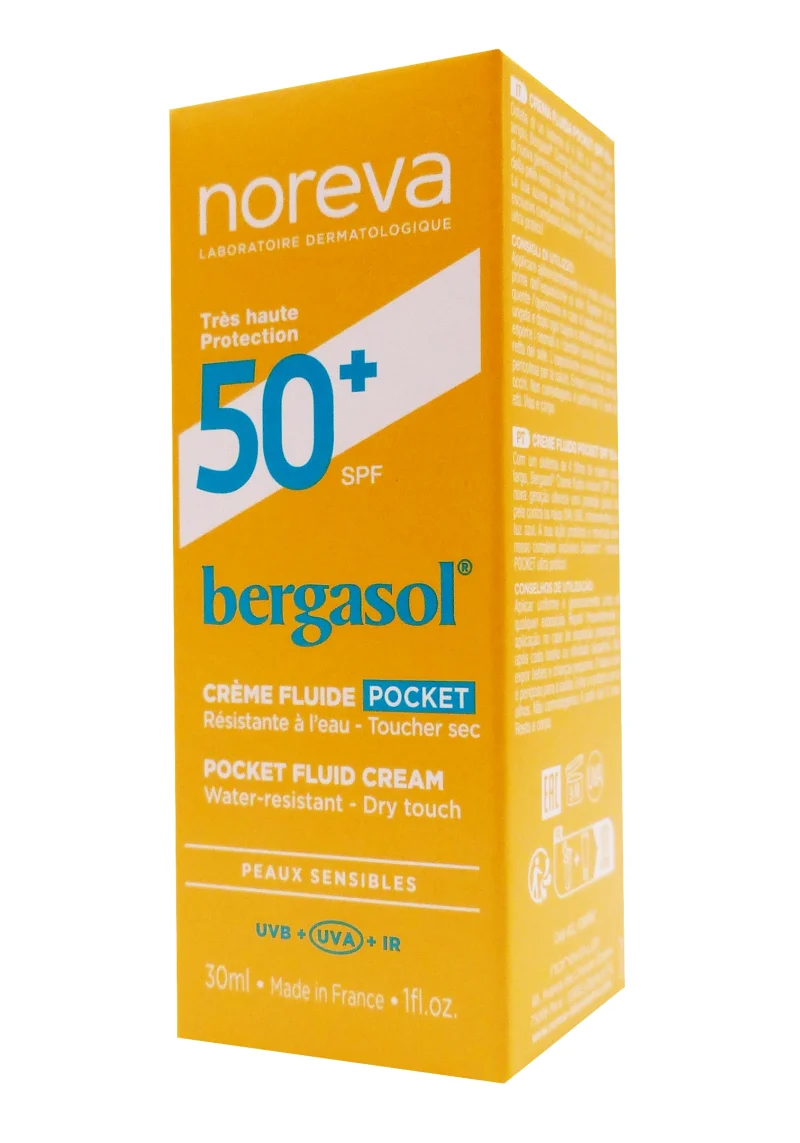 noreva spf 50+ bergasol creme fluide 30 ml