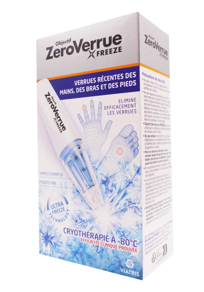 ZEROVERRUE FREEZE CRYOTHERAPIE MAINS ET PIEDS 2 objectif zero verrue