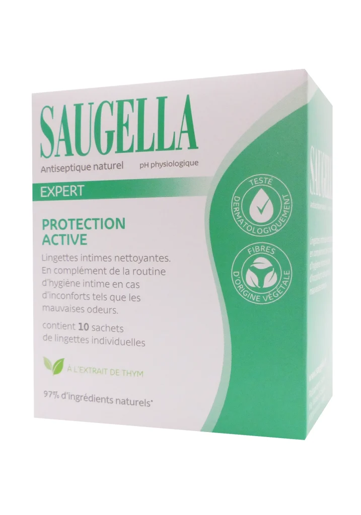 SAUGELLA 10 LINGETTES PROTECTION ACTIVE 2 saugela protection active