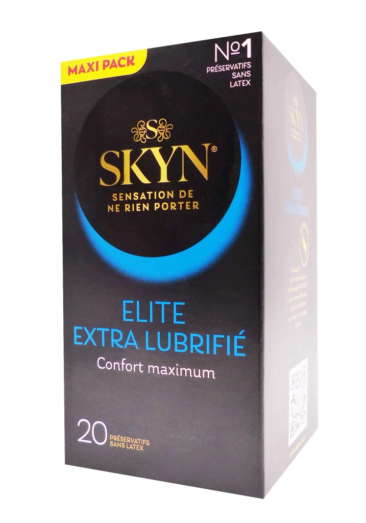 SKYN ELITE EXTRA LUBRIFIE 20 PRESERVATIFS 2 skyn 20 p extra lubrifie