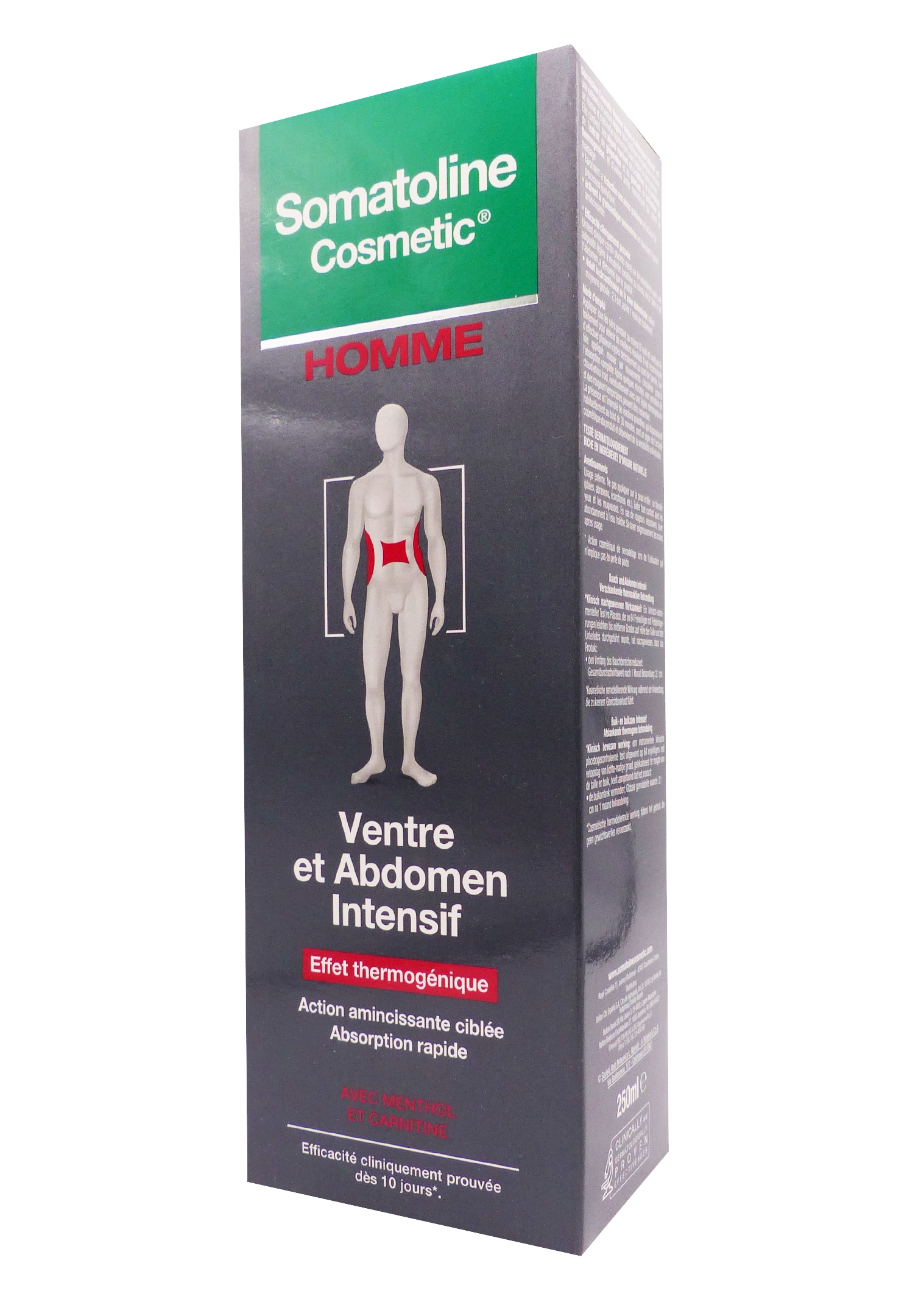 SOMATOLINE COSMETIC HOMME VENTRE ET ABDOMEN INTENSIF CREME 250 ML 1 somatoline 250 ml packaging