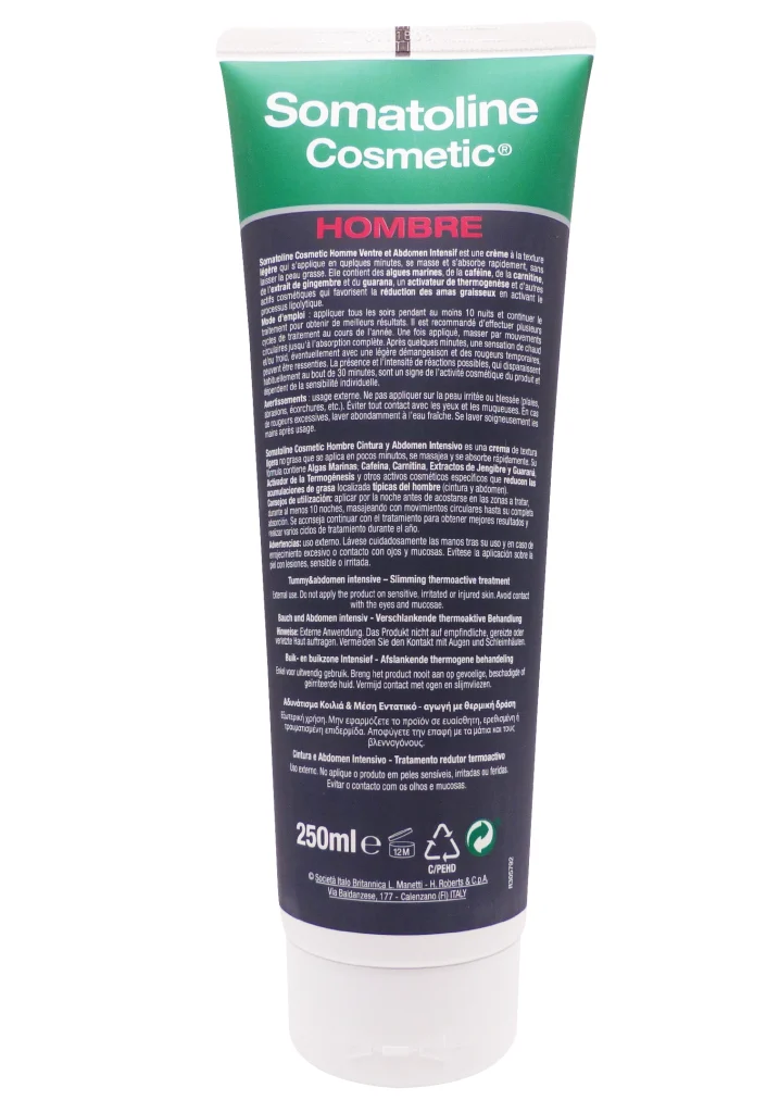 SOMATOLINE COSMETIC HOMME VENTRE ET ABDOMEN INTENSIF CREME 250 ML 4 somatoline cosmetic homme tube 250 ml