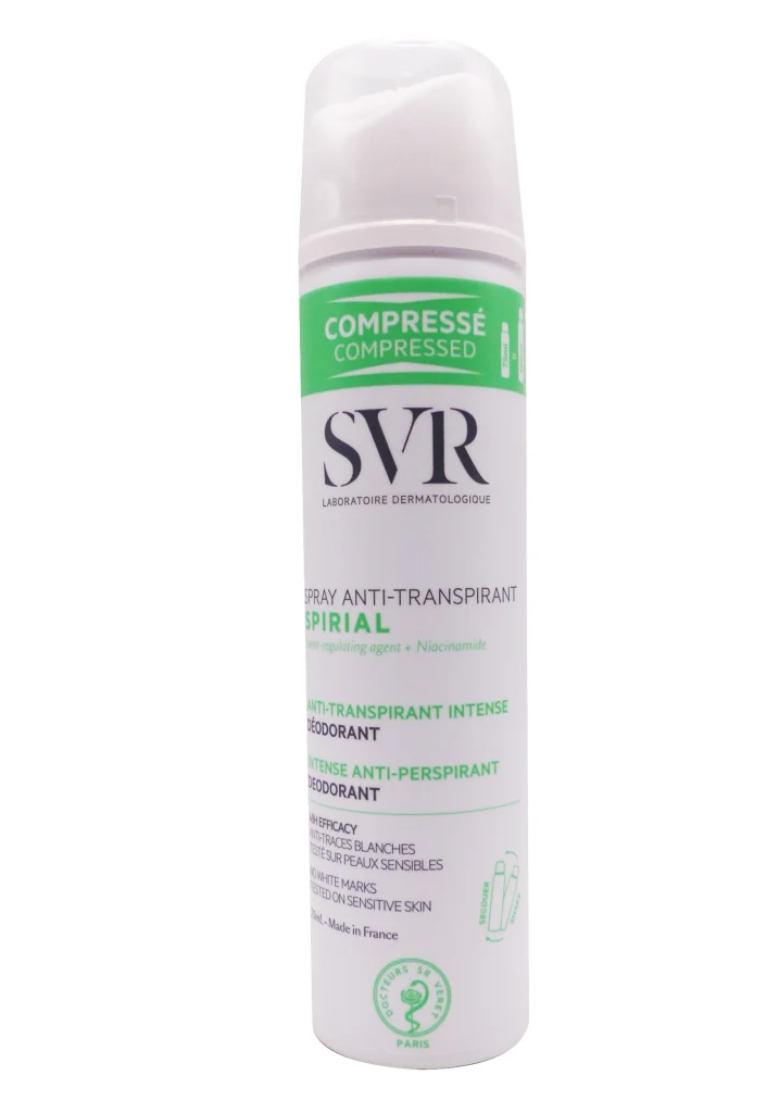 SVR SPIRIAL DEO A-TRANSPIRANT SPRAY 75ML 2 svr spray anti transpirant spiral