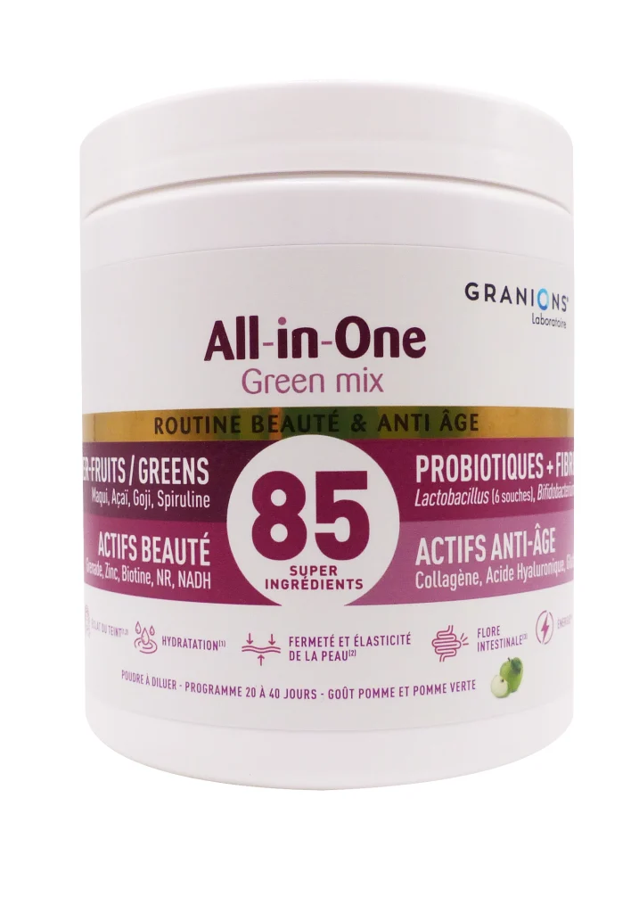 GRANIONS BEAUTE ANTI ÂGE FRUITS ROUGE POUDRE 166G 2 all in one 85 super ingredients