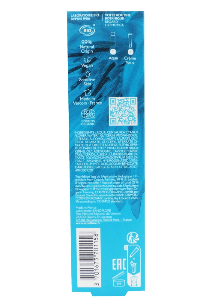 SANOFLORE HYPNOTICA CREME YEUX DEFATIGUANTE 15ML 5 dos
