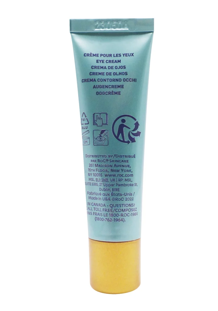 ROC HYDRATER+REPULPER CREME YEUX 15ML 4 dos creme pour les yeux