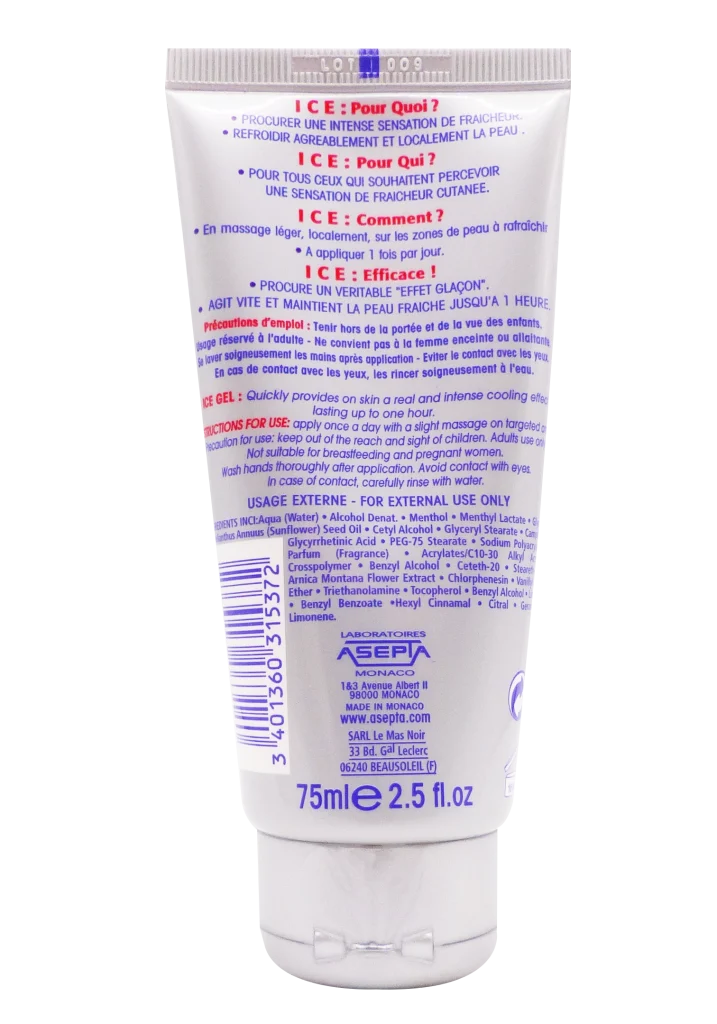 AKILEÏNE SPORT GEL ICE 75 ML 3 dos ice creme