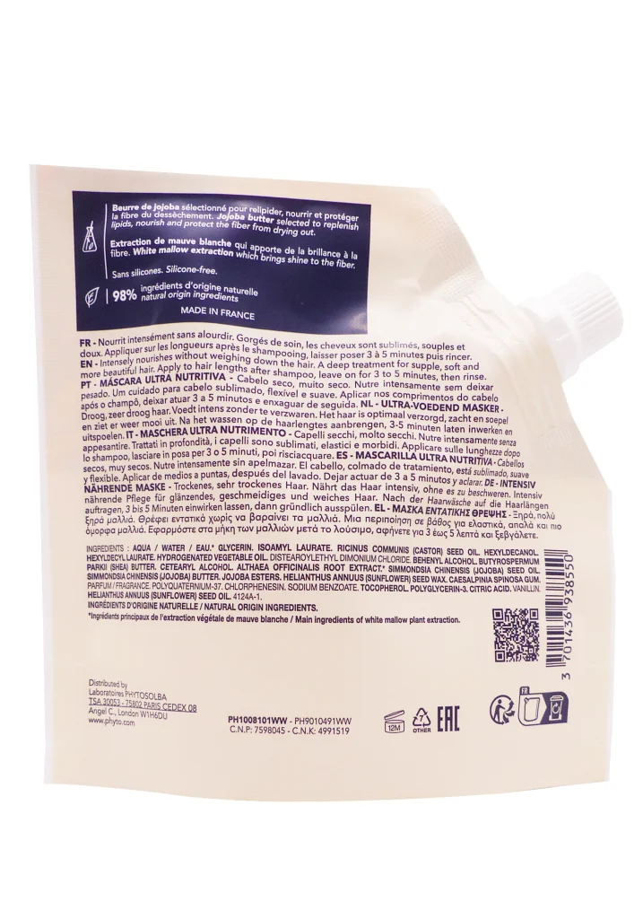 PHYTO MINI MASQUE ULTRA NOURRISSANT 75ML 3 dos recharge 1