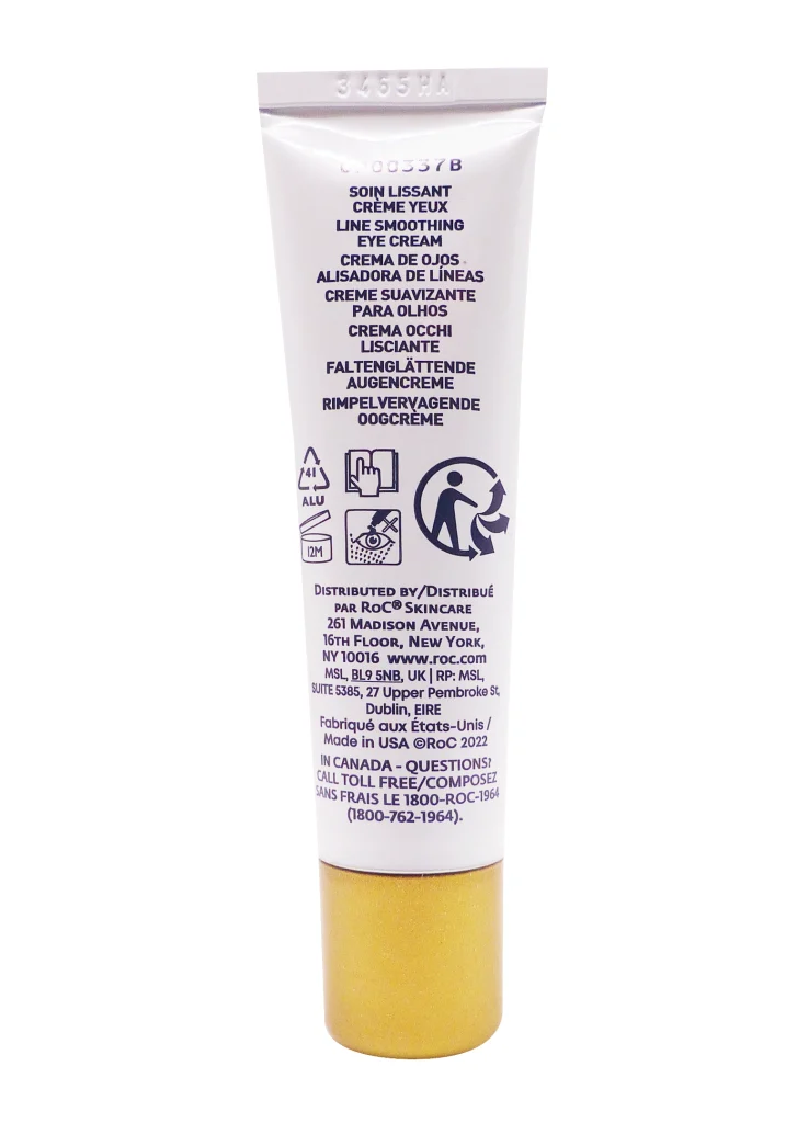 ROC SOIN LISSANT CREME YEUX 15ML 4 dos soin lissant