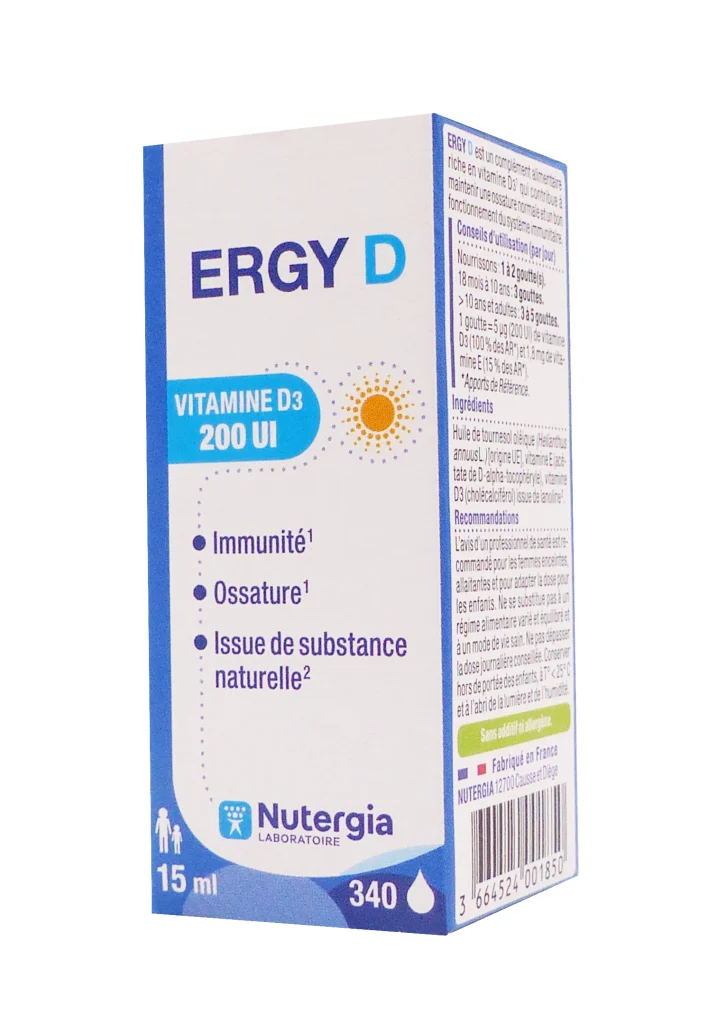 ERGY D FLACON 15ML 2 ergy d 15 ml nutergia