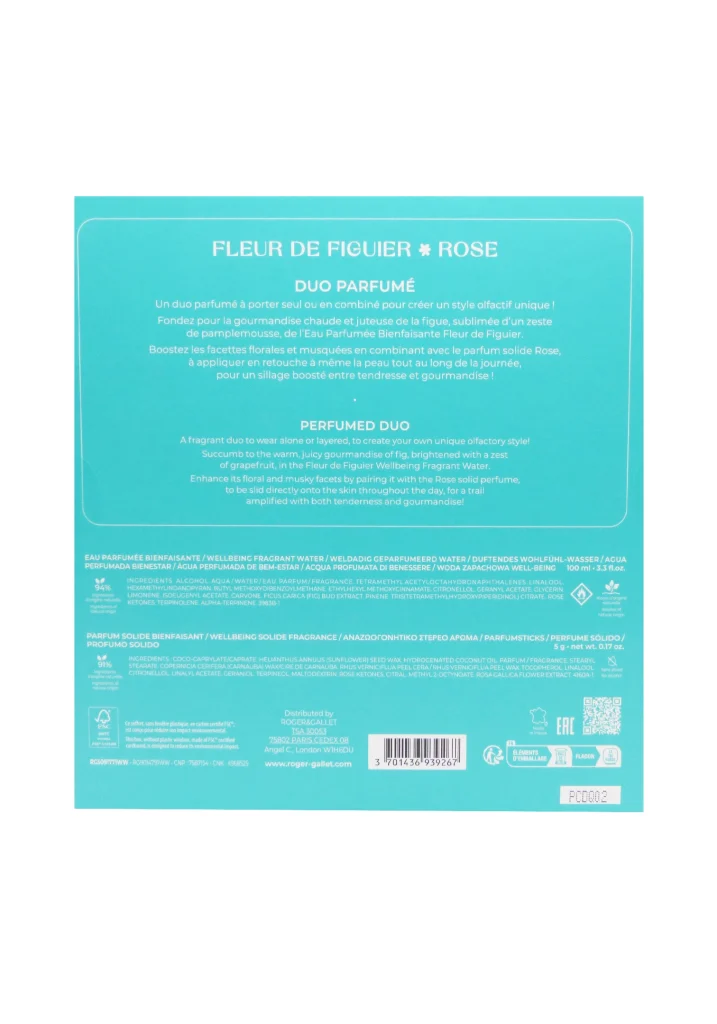 ROGER & GALLET COFFRET EAU PARFUMEE BIENFAISANTE FLEUR DE FIGUIER 3 fleur de figuier dos 1