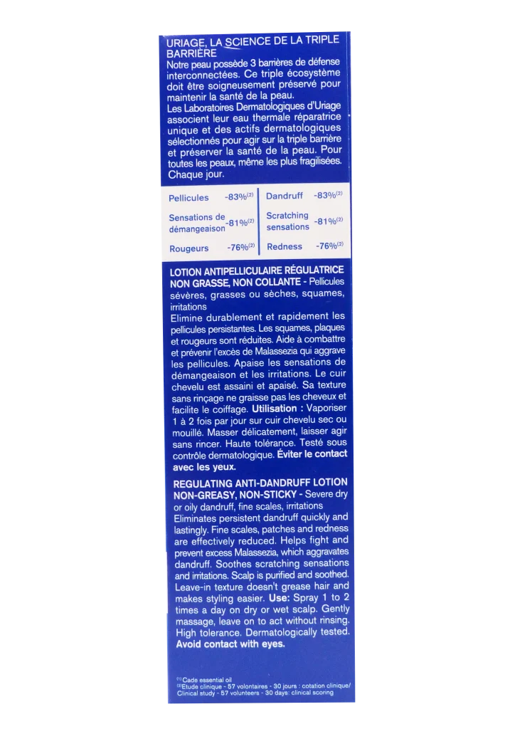 URIAGE DS HAIR LOTION ANTIPELLICULAIRE SPRAY 100ML 3 lotion