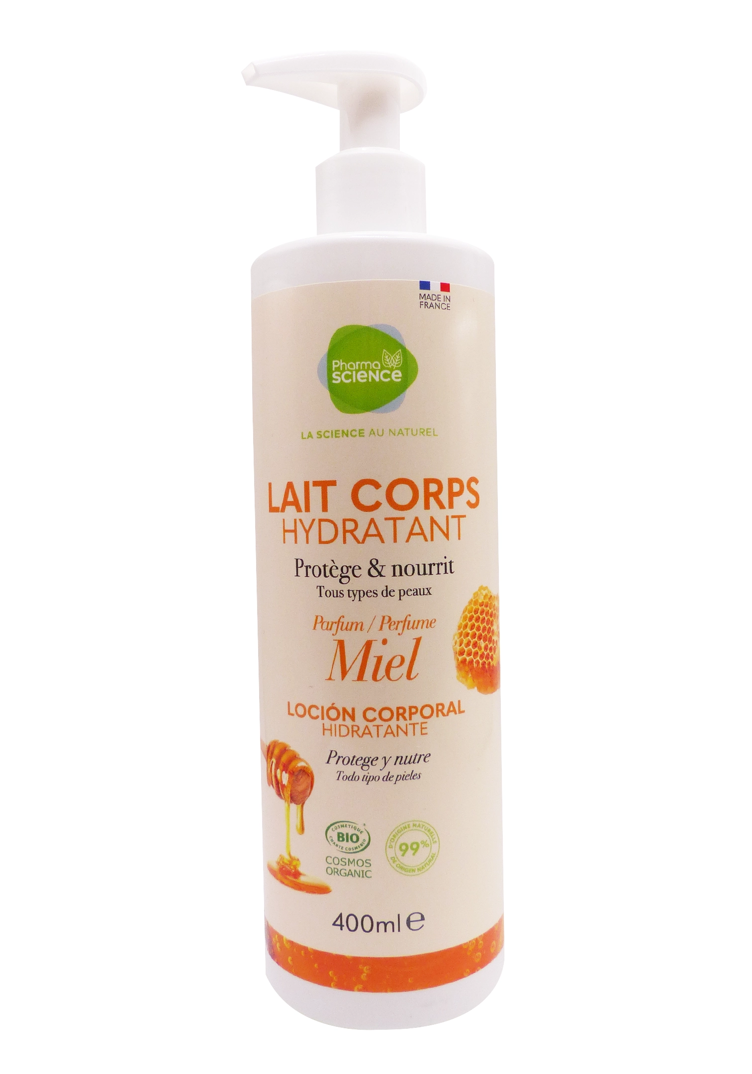 LAIT CORPS HYDRATANT MIEL 400ML 1 pharmascience lait corps hydratant 400 ml