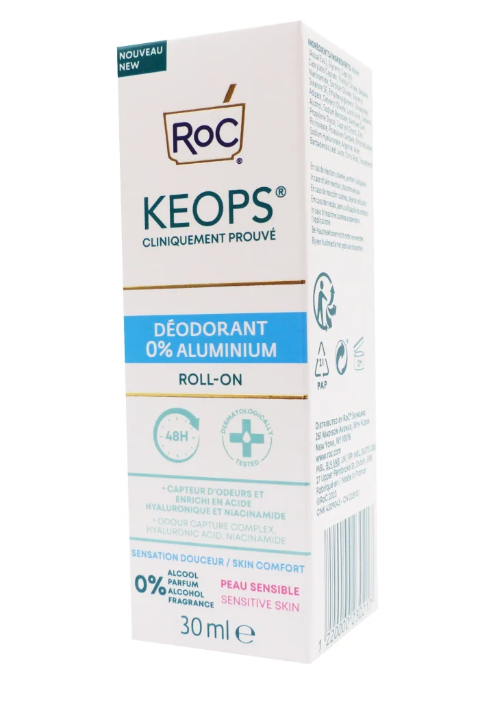 KEOPS DEO ROLL-ON PEAUX SENSIBLE 0% ALUMINIUM 30ML 2 roc keops deodorant 30 ml