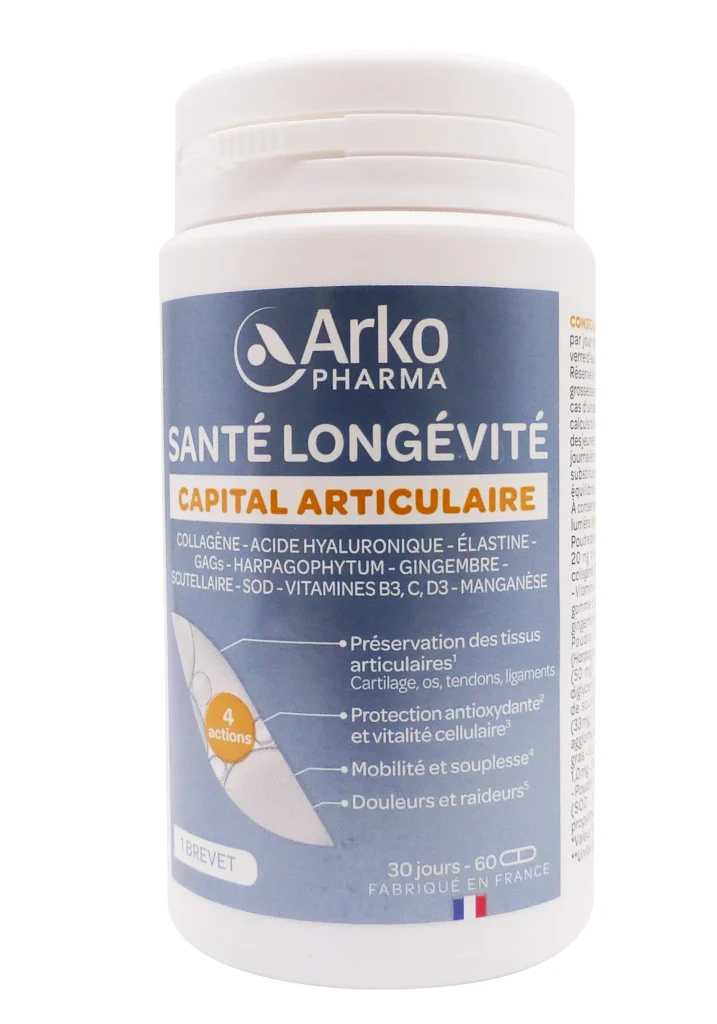ARKOPHARMA SANTE LONGEVITE CAPITAL ARTICULAIRE 60 GELULES 2 arko pharma capital articulaire