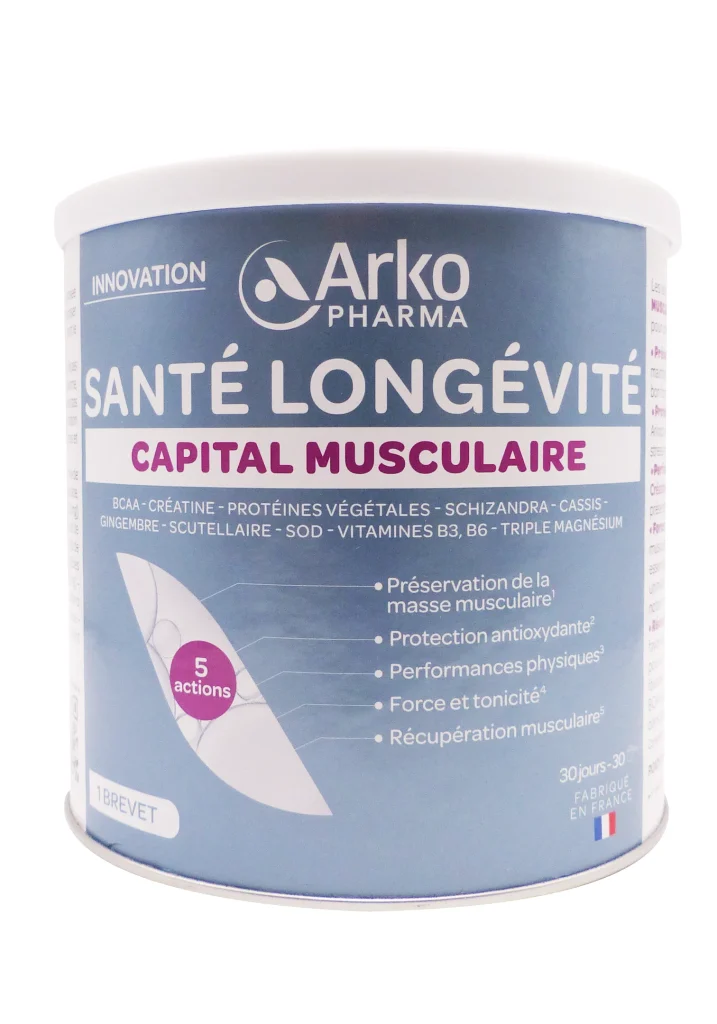 ARKOPHARMA SANTE LONGEVITE MUSCULAIRE POIDS NET 285G 2 arko sante capital musculaire