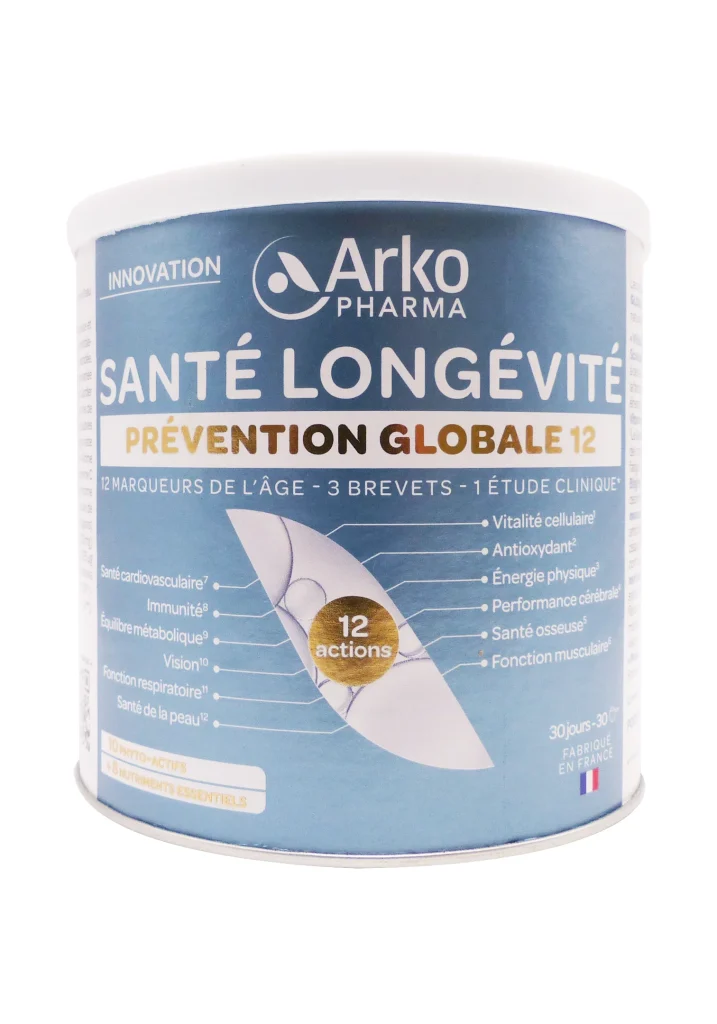 ARKOPHARMA SANTE LONGEVITE PREVENTION GLOBAL 12 ACTIONS POUDRE 285G 2 arko sante longevite prevention globale