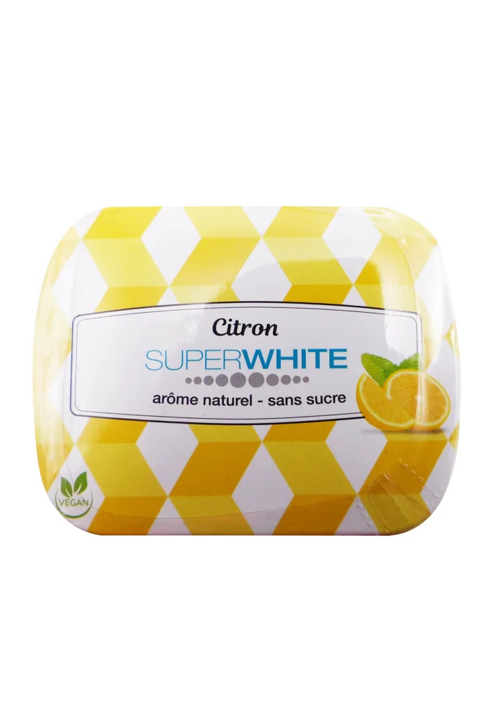 SUPERWHITE BOITE 50 PASTILLES CITRON SANS SUCRE 2 citron superwhite