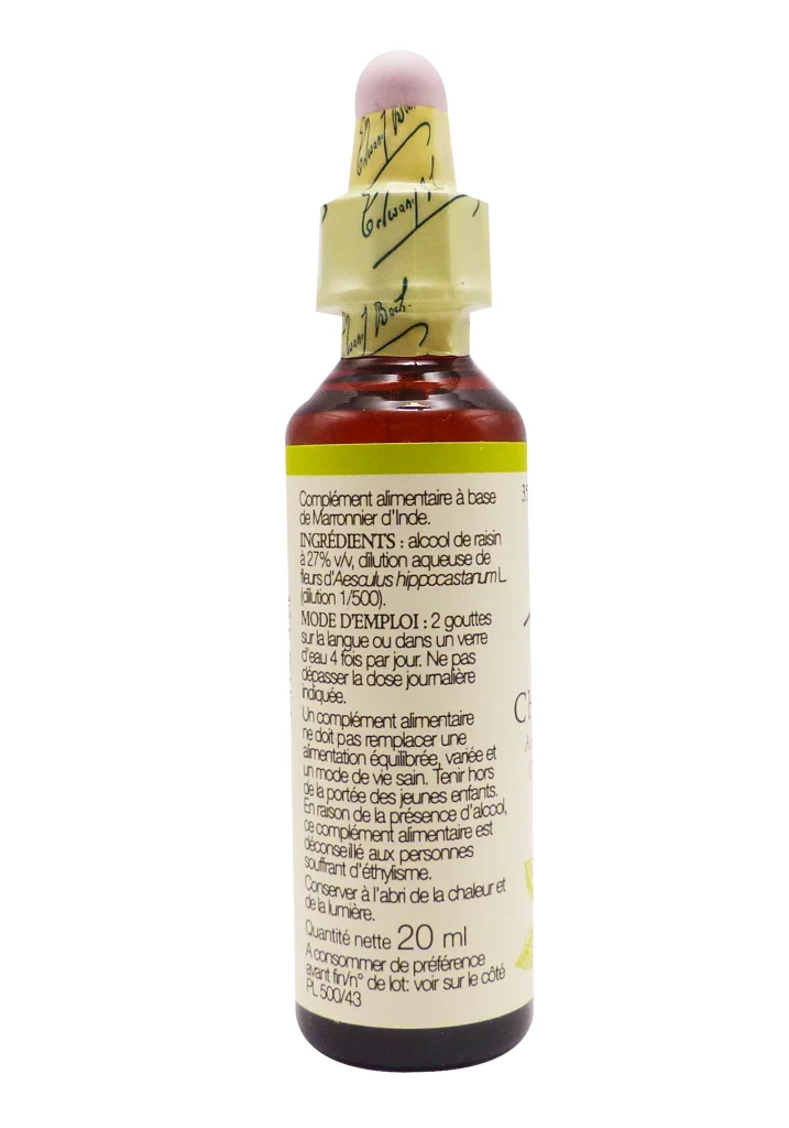 FLEURS BACH WHITE CHESTNUT FLACON COMPTE GOUTTE 20ML 3 dos bach 3