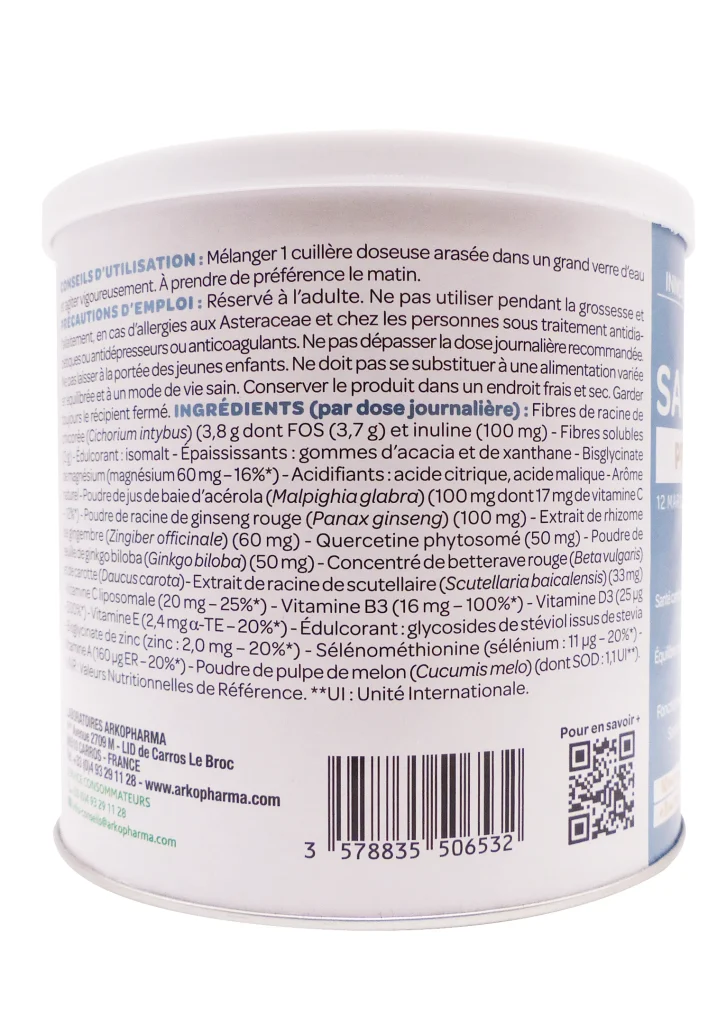 ARKOPHARMA SANTE LONGEVITE PREVENTION GLOBAL 12 ACTIONS POUDRE 285G 3 dos boite