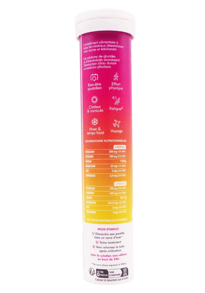 HYDRATIS MANGUE-PASSION 20 PASTILLES EFFERVESCENTES 3 dos complement alimentaire 1