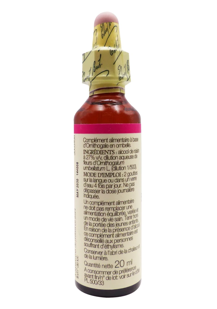 FLEURS BACH STAR OF BETHLEHEM FLACON COMPTE GOUTTES 20ML 3 dos etoile de bethleme 1