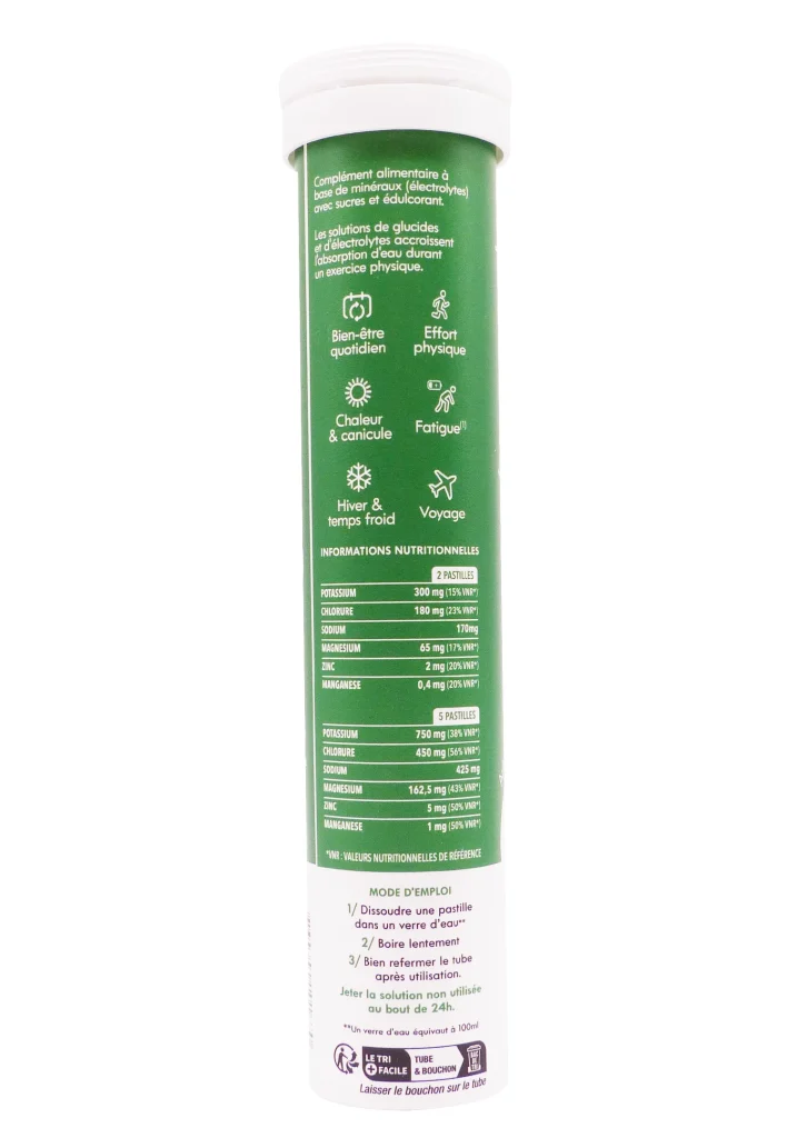 HYDRATIS MENTHE 20 PASTILLES EFFERVESCENTES 3 dos hydratis menthe