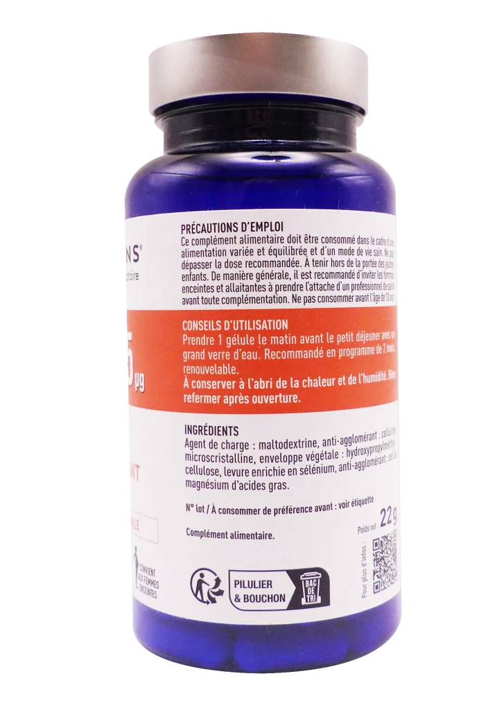 GRANIONS SELENIUM 55 µg 60 GELULES 3 dos selenium