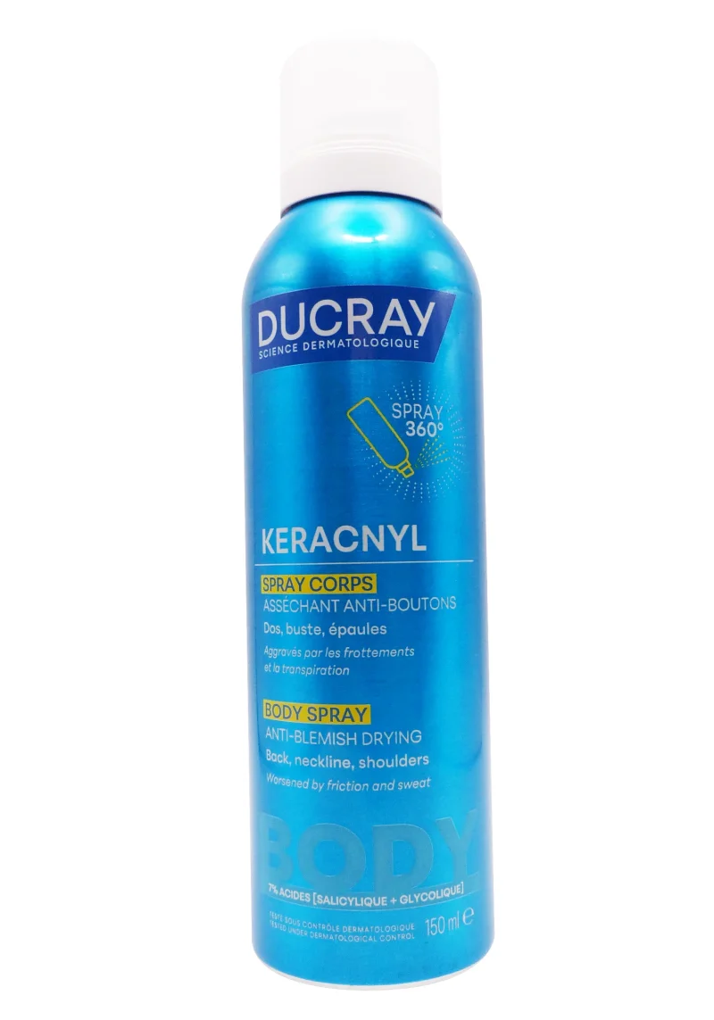 ducray keracnyl spray corps 150 ml