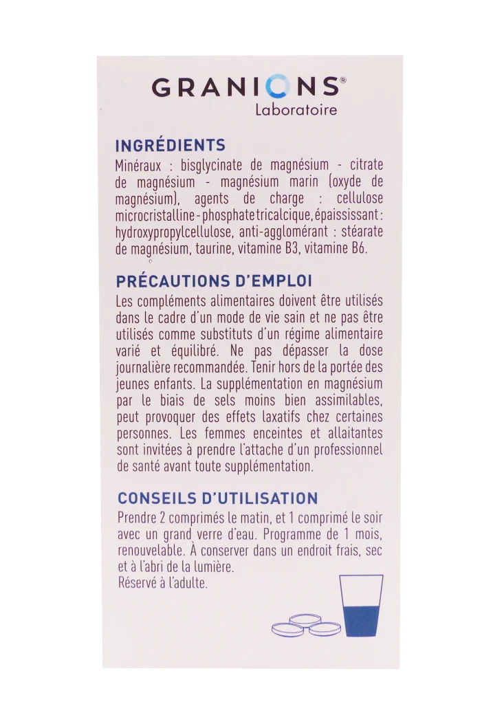 GRANIONS MAGNESIUM MAX 360MG 90 COMPRIMES 3 granions dos