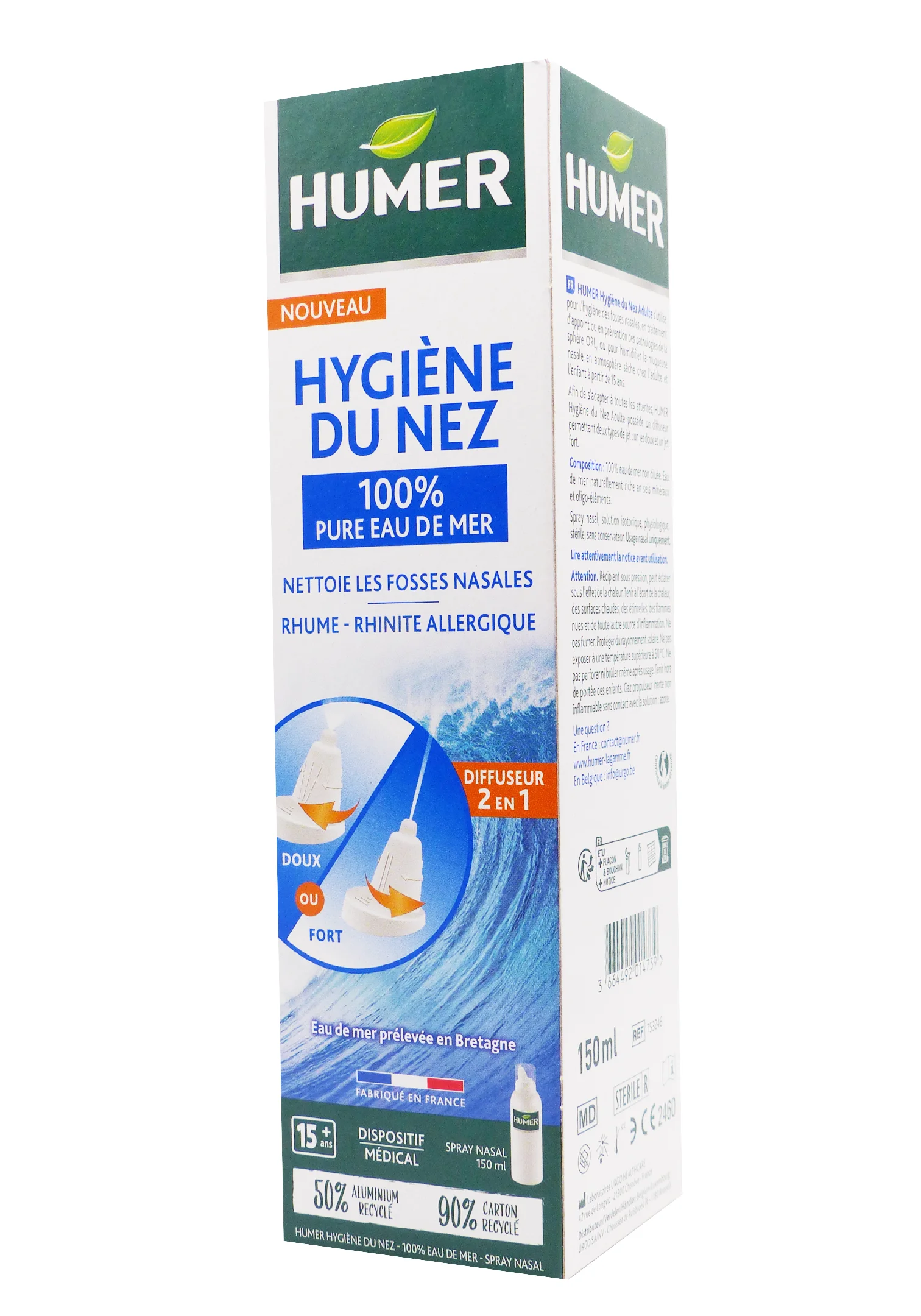 HUMER HYGIENE DU NEZ SPRAY NASAL 150 ML 1 humer hygiene du nez