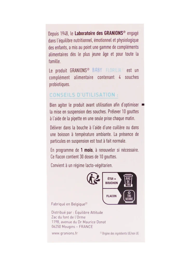 GRANIONS KID FERMENTS LACTIQUES 15ML 3 laboratoire des granions dos