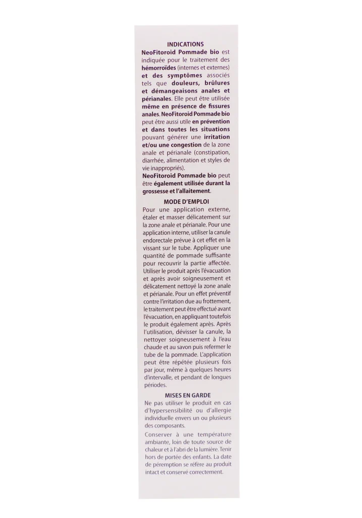 ABOCA NEOFITOROID BIO POMMADE TUBE 40ML 5 neofitoroid pommade